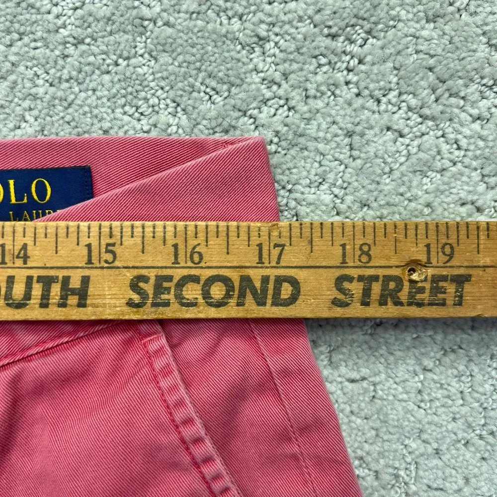 Polo Ralph Lauren Chino Shorts Mens Size 34 Pink Classic Fit 9 Inch Cotton Twill